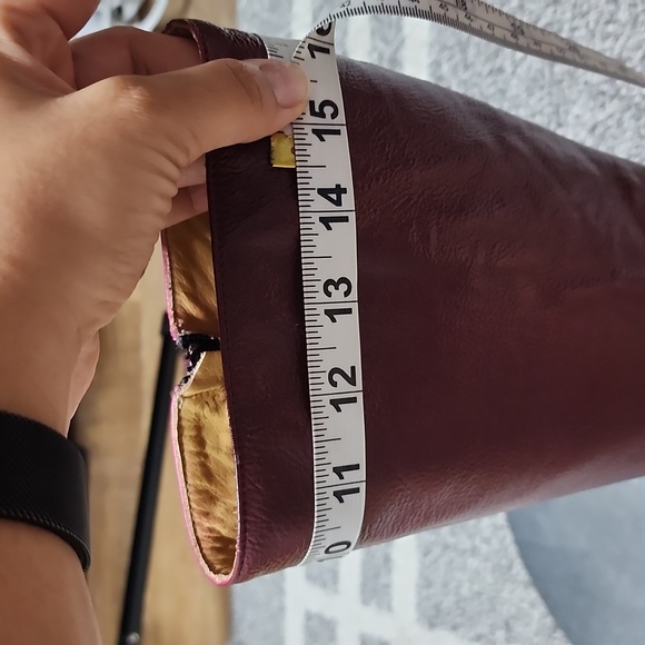 Leather maroon boots CUTE! - Picture 14 of 14